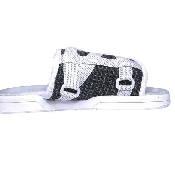New DRACO Reflective Black/White  Men\'s Slides Sandals Sz 11-12 w/ Dust Bag